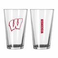 Logo Brands Wisconsin 16oz Gameday Pint Glass 244-G16P-1